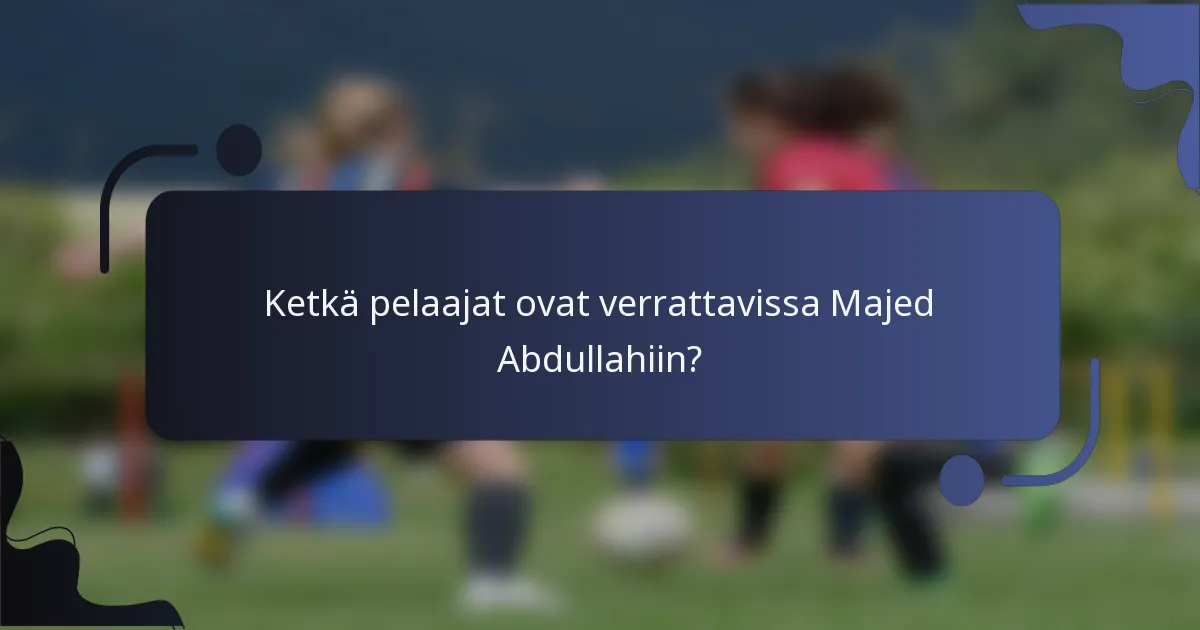 Ketkä pelaajat ovat verrattavissa Majed Abdullahiin?
